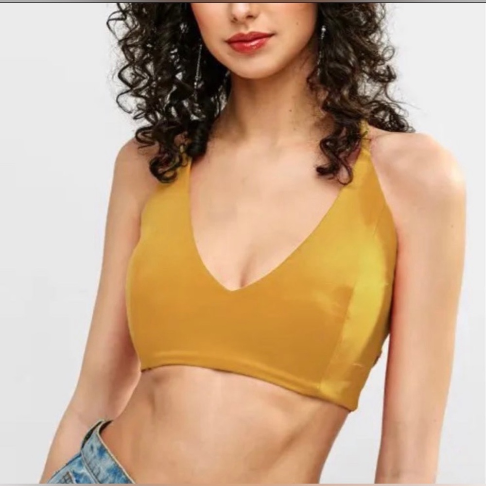 Cropped Lace-up Cami Top - Size M